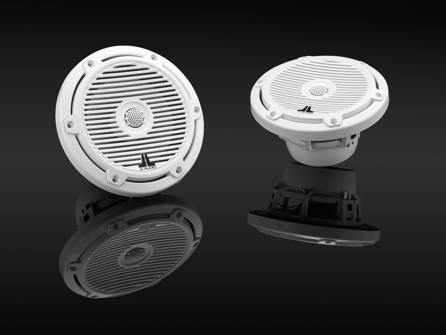 Bocinas náuticas JL Audio® M3 6,5" con rejilla clásica de color blanco