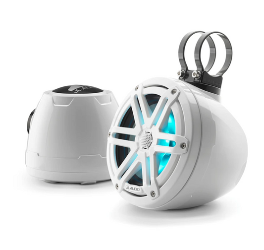 Sistema cerrado JL Audio® VeX™ M3 de 6,5” con LED y rejilla deportiva blanca (M3-650VEX-Gw-S-Gw-i)