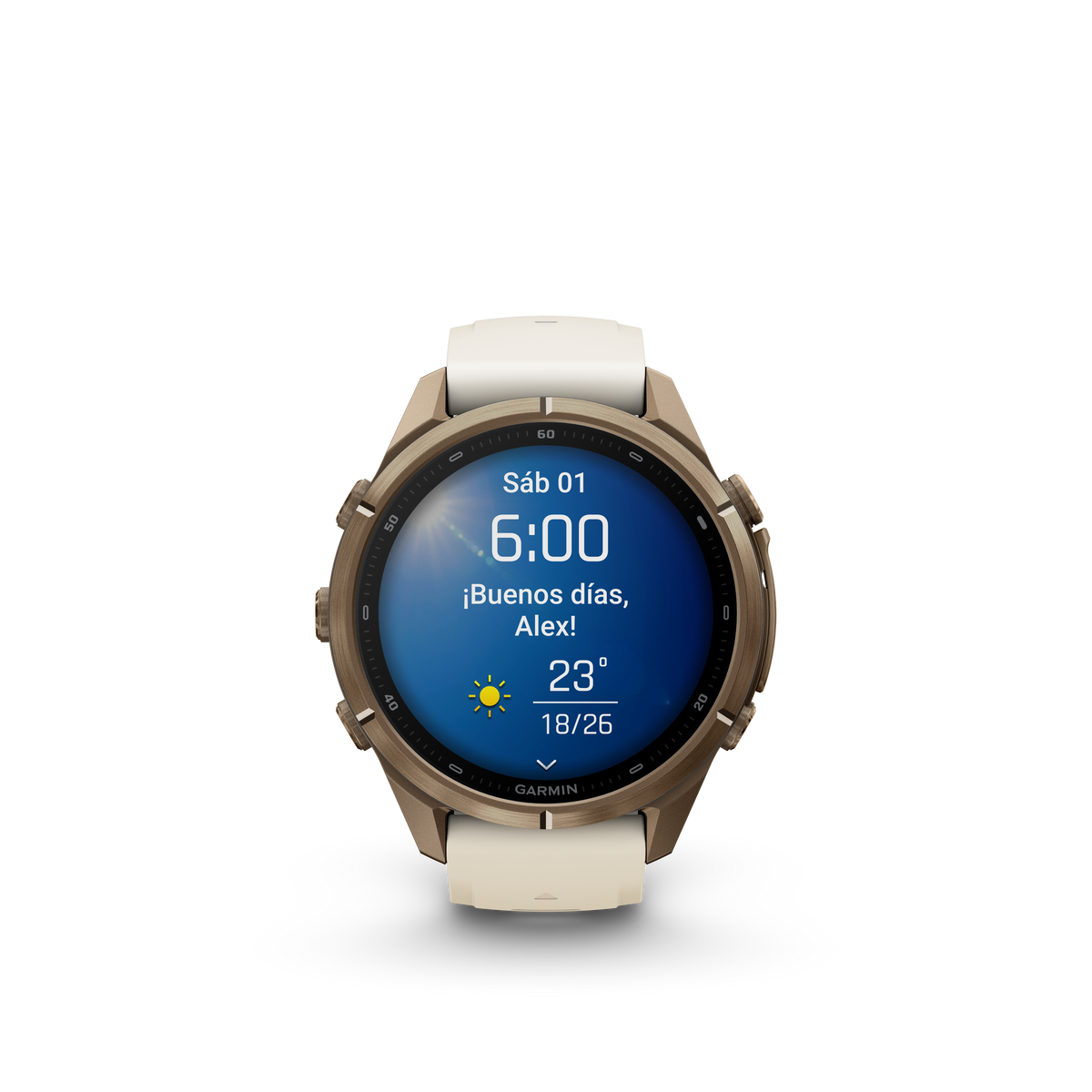 fēnix® 9 Pro 43mm Crema/gris francés