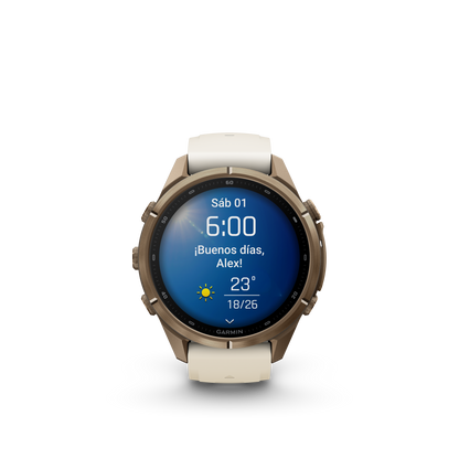 fēnix® 9 Pro 43mm Crema/gris francés