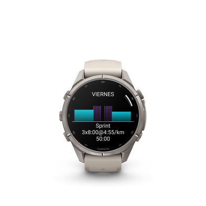fēnix® 9 Pro 43mm gris niebla/marrón oscuro