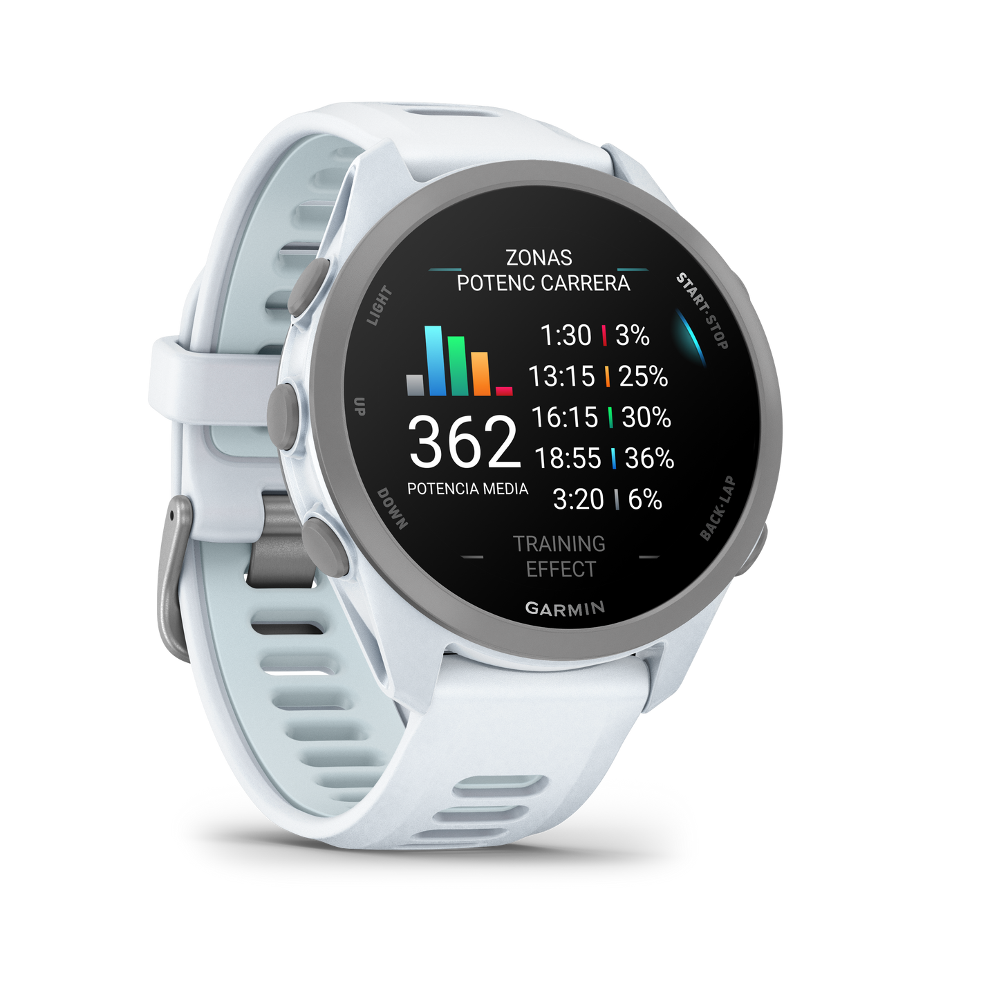 GARMIN FORERRUNER 170 MUSIC BLANCO PIEDRA CON CORREA EN BLANCO PIEDRA/AZUL NUBE