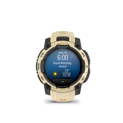 Garmin Instinct  3 – 45 mm, AMOLED Cuarzo citrino con correa en cuarzo citrino