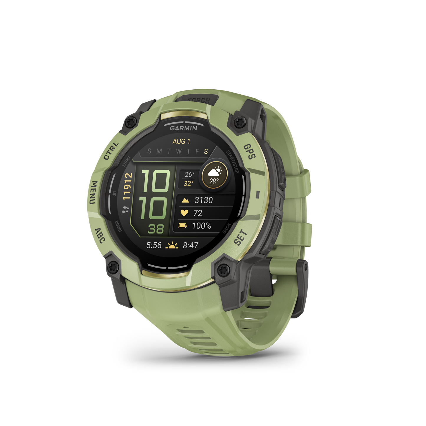 Garmin Instinct  3 – 50 mm, AMOLED  Verde helecho con correa en verde helecho