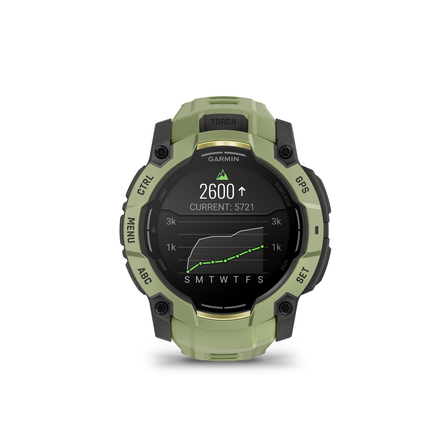 Garmin Instinct  3 – 50 mm, AMOLED  Verde helecho con correa en verde helecho