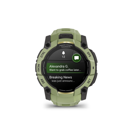 Garmin Instinct  3 – 50 mm, AMOLED  Verde helecho con correa en verde helecho