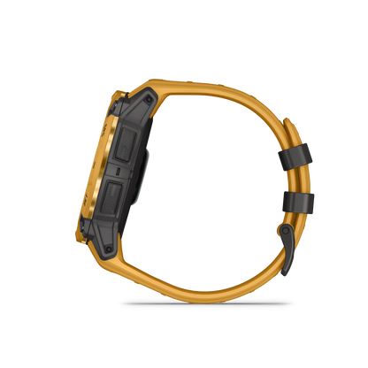 Garmin Instinct 3 – 50 mm, Solar Amarillo ocre con correa en Amarillo ocre/gris