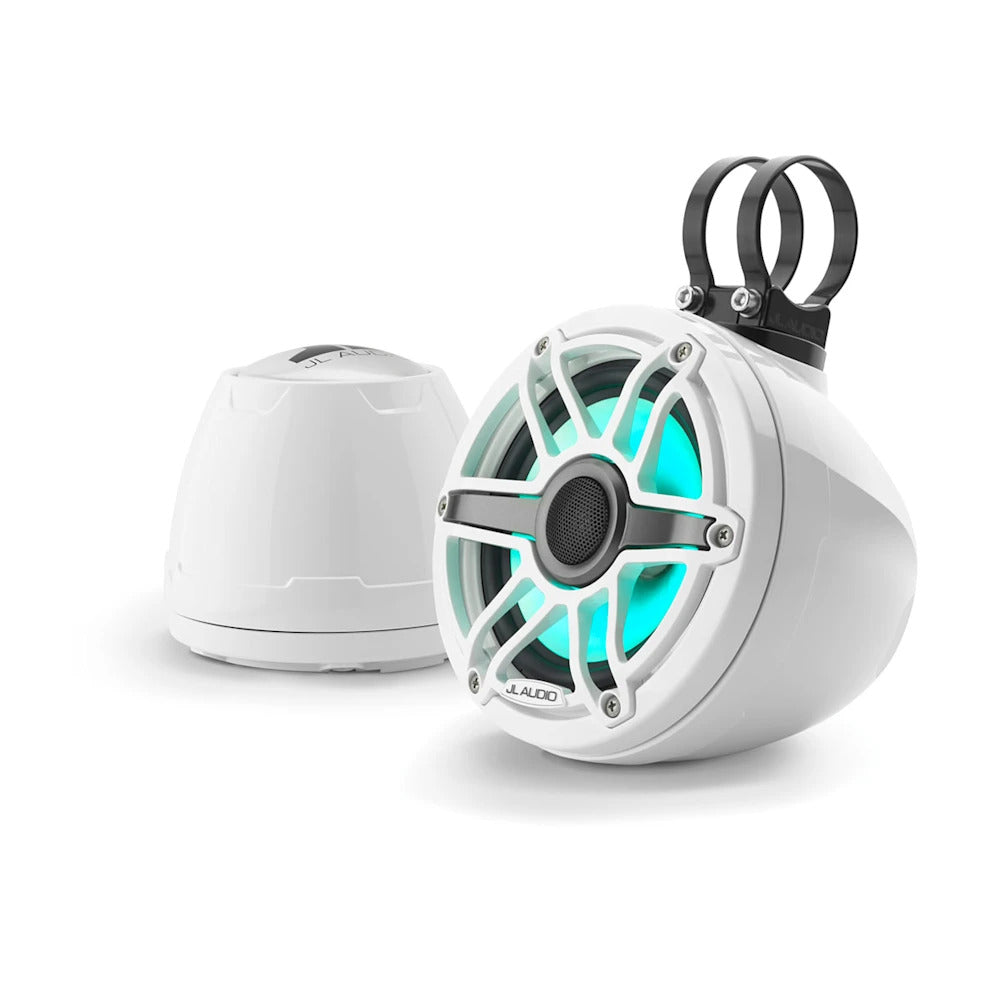 Sistema cerrado JL Audio® VeX™ M6 de 6,5” con LED y rejilla deportiva blanca (M6-650VEX-Gw-S-GwGw-i)