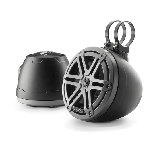 Sistema cerrado JL Audio® VeX™ M3 de 6,5” con rejilla deportiva gris (M3-650VEX-Mb-S-Gm)