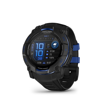 Instinct® 3 – 50 mm, AMOLED negro/azul rayo