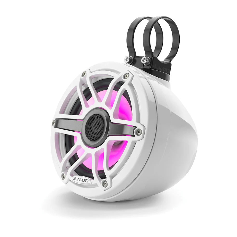 Sistema cerrado JL Audio® VeX™ M6 de 6,5” con LED y rejilla deportiva blanca (M6-650VEX-Gw-S-GwGw-i)