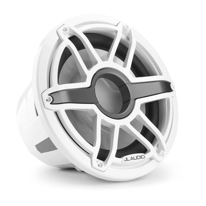 Subwoofer náutico JL Audio® M7 12" con rejilla deportiva de color blanco