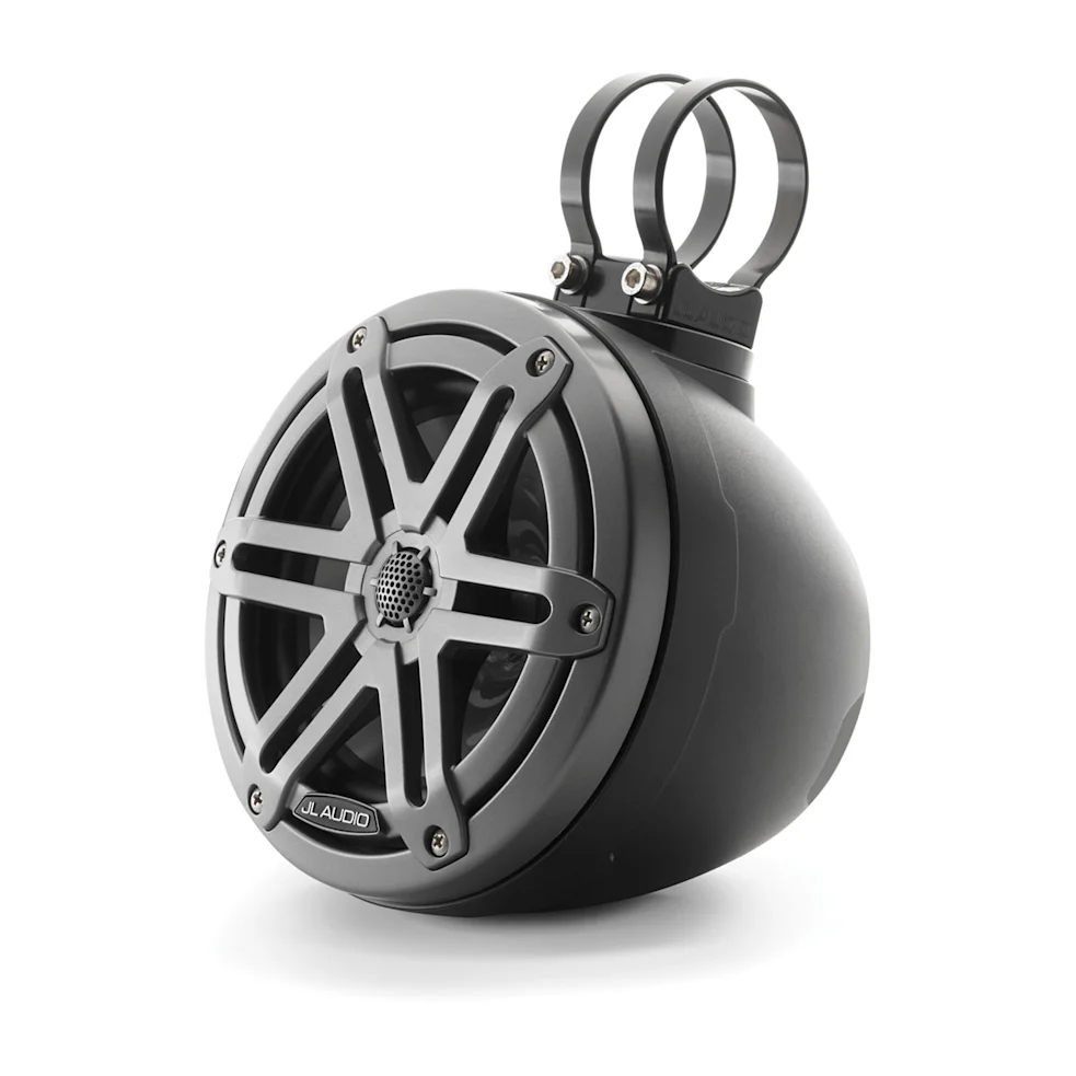 Sistema cerrado JL Audio® VeX™ M3 de 6,5” con rejilla deportiva gris (M3-650VEX-Mb-S-Gm)
