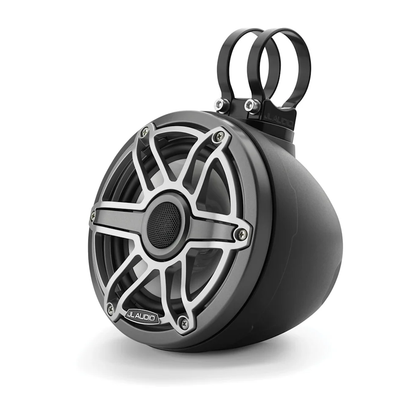 Sistema cerrado JL Audio® VeX™ M6 de 6,5” con rejilla deportiva titanio (M6-650VEX-Mb-S-GmTi)