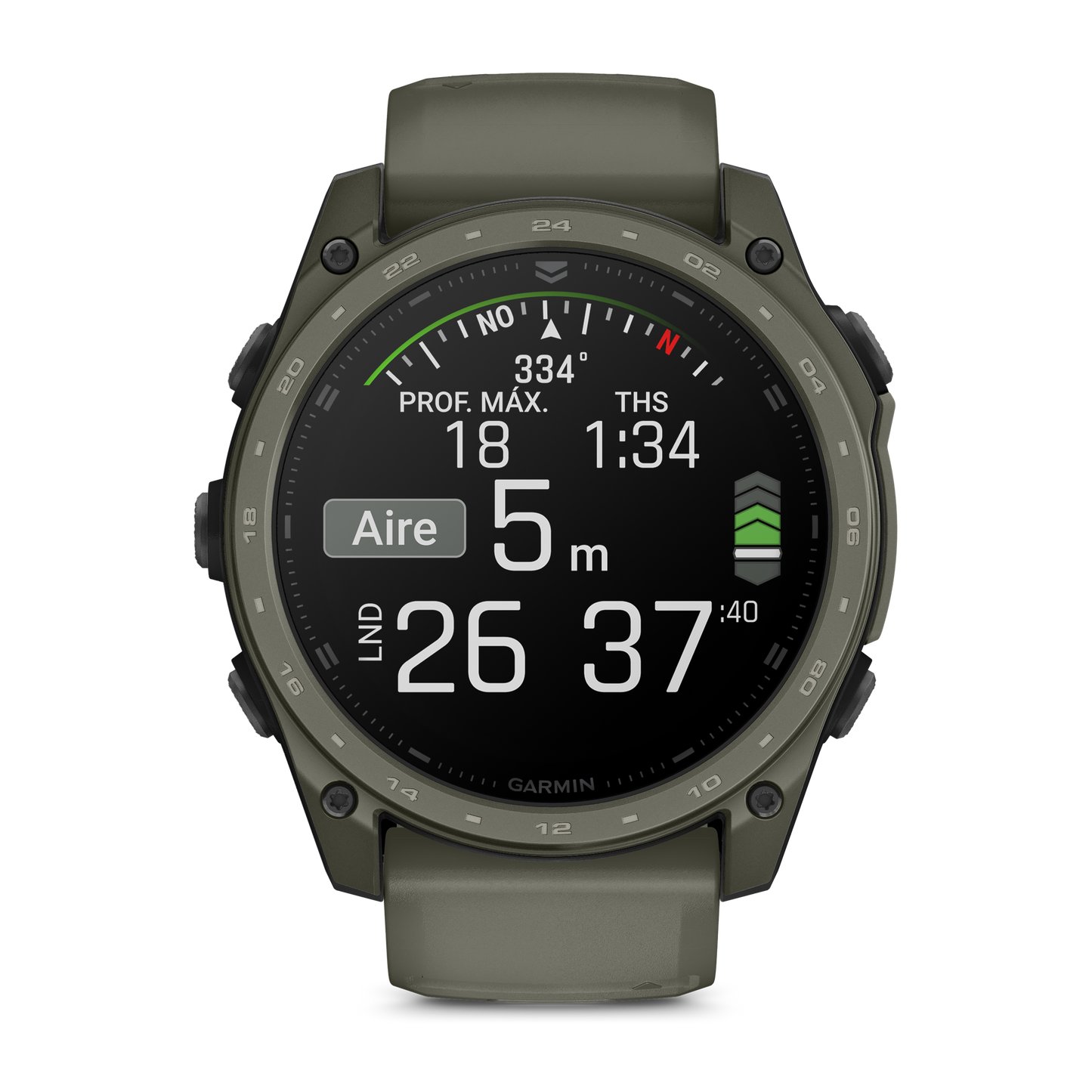 tactix® 8 - 51 mm, AMOLED, revestimiento Cerakote Verde Olivo